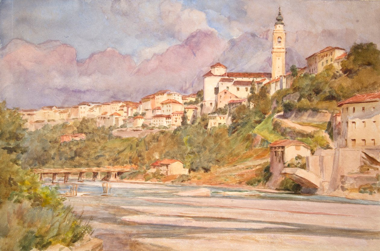 Belluno, Itália 1925 (aguarela) de Walter Frederick Roofe Tyndale