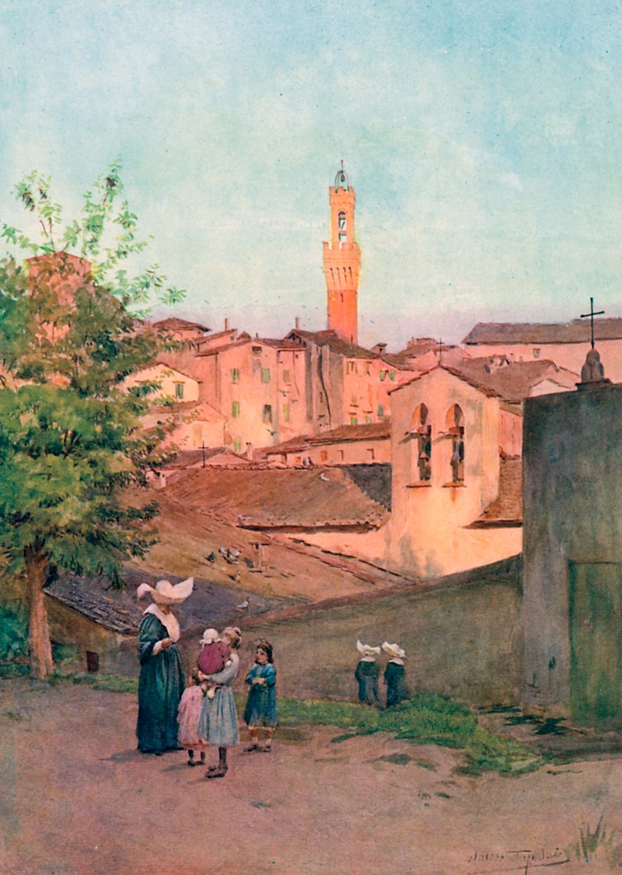 La Capella S Caterina, Siena (litografia a cores) de Walter Frederick Roofe Tyndale