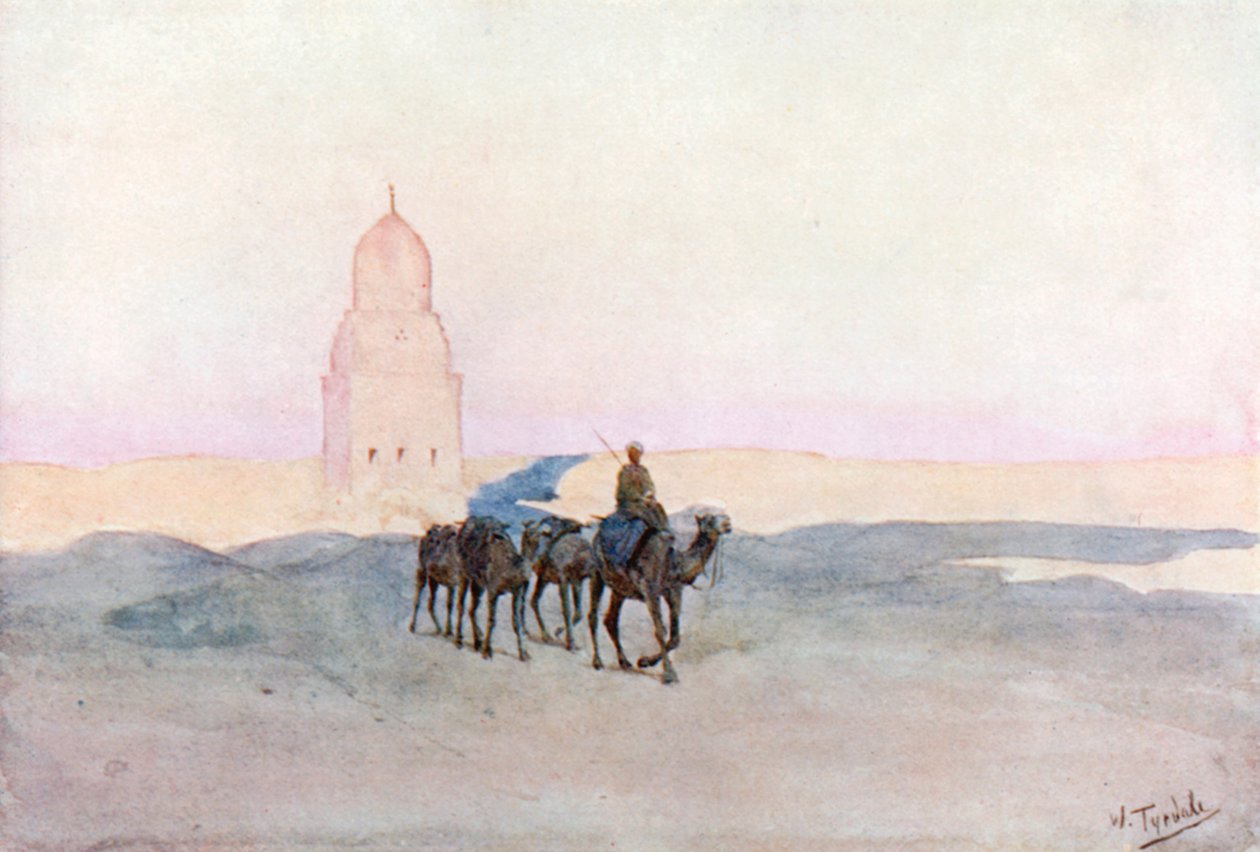 Perto dos túmulos dos califas, Cairo (litografia a cores) de Walter Frederick Roofe Tyndale