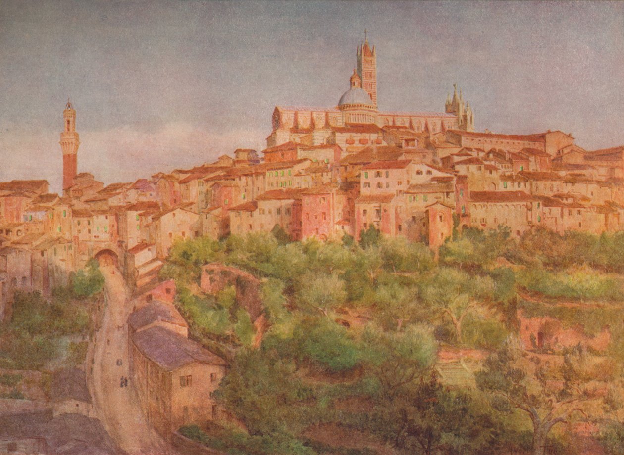 Siena: uma cidade em uma colina, c1900 1913 de Walter Frederick Roofe Tyndale