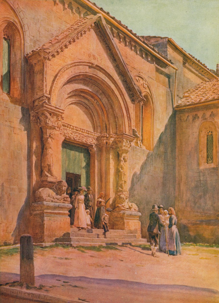 A varanda do Pieve em San Quirico DOrcia, c1900 1913 de Walter Frederick Roofe Tyndale