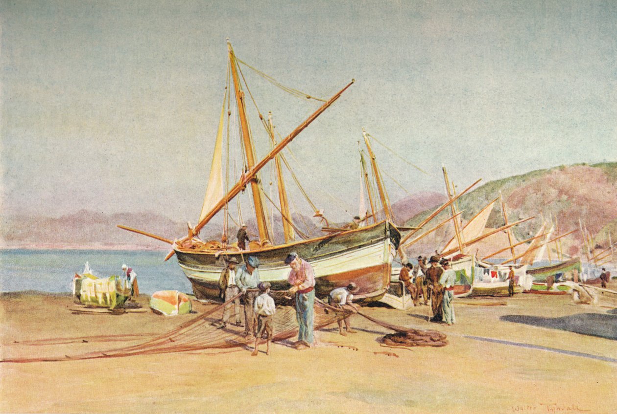 The Strand em Sestri Levante, c1910, 1912 de Walter Frederick Roofe Tyndale