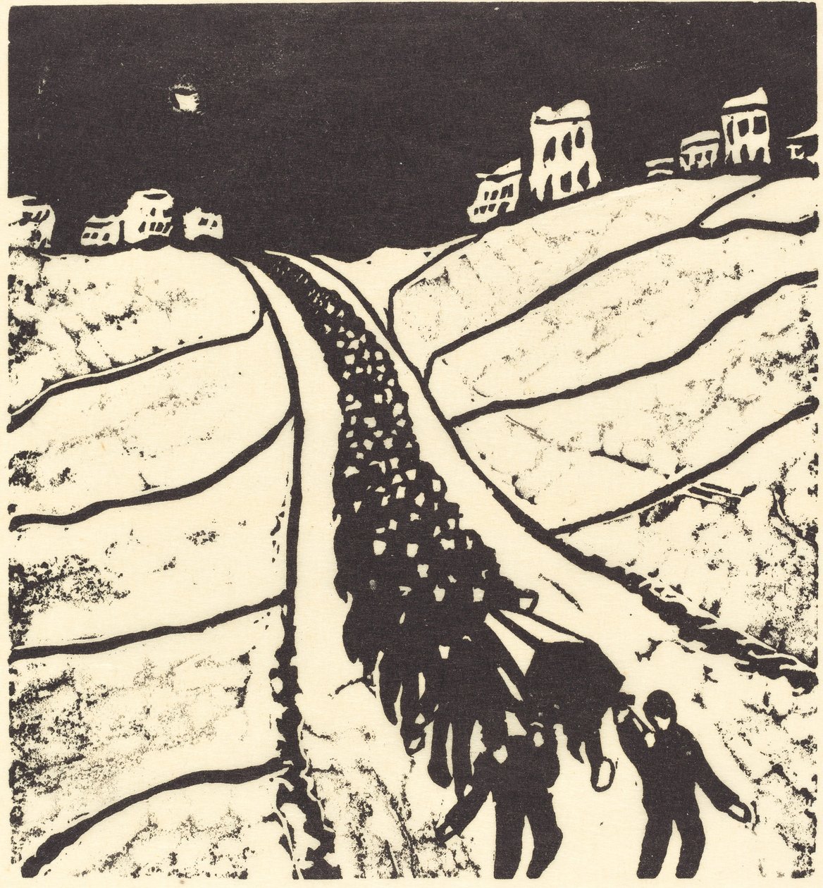 Funeral de enterro, 1916. de Walter Gramatte