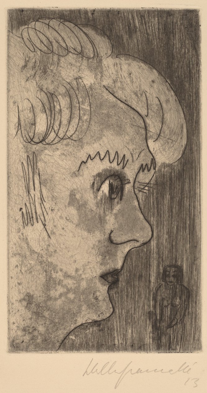 Cabeça em Perfil, 1923. de Walter Gramatte