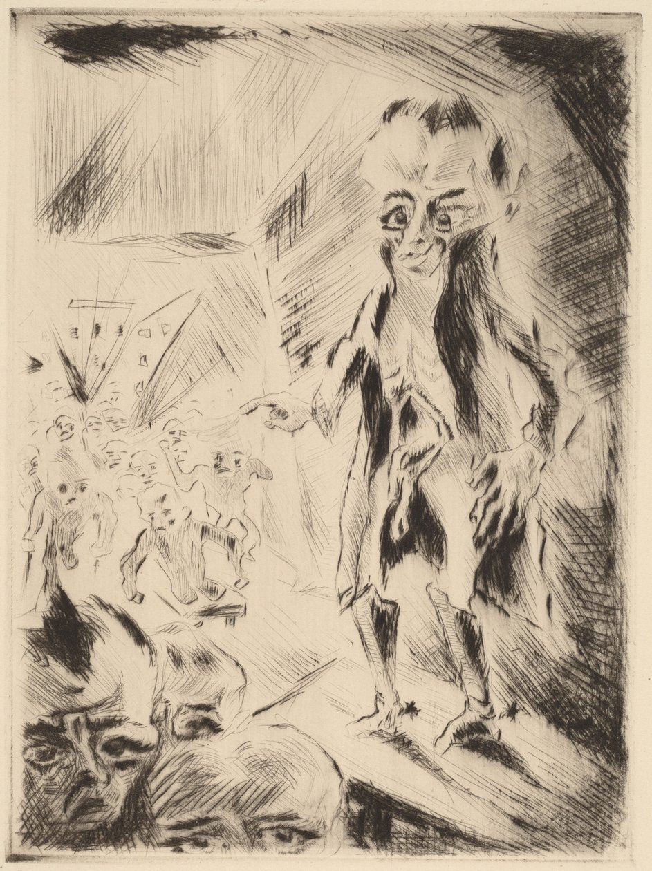 Cena no Café com o Aleijado, 1918. de Walter Gramatte