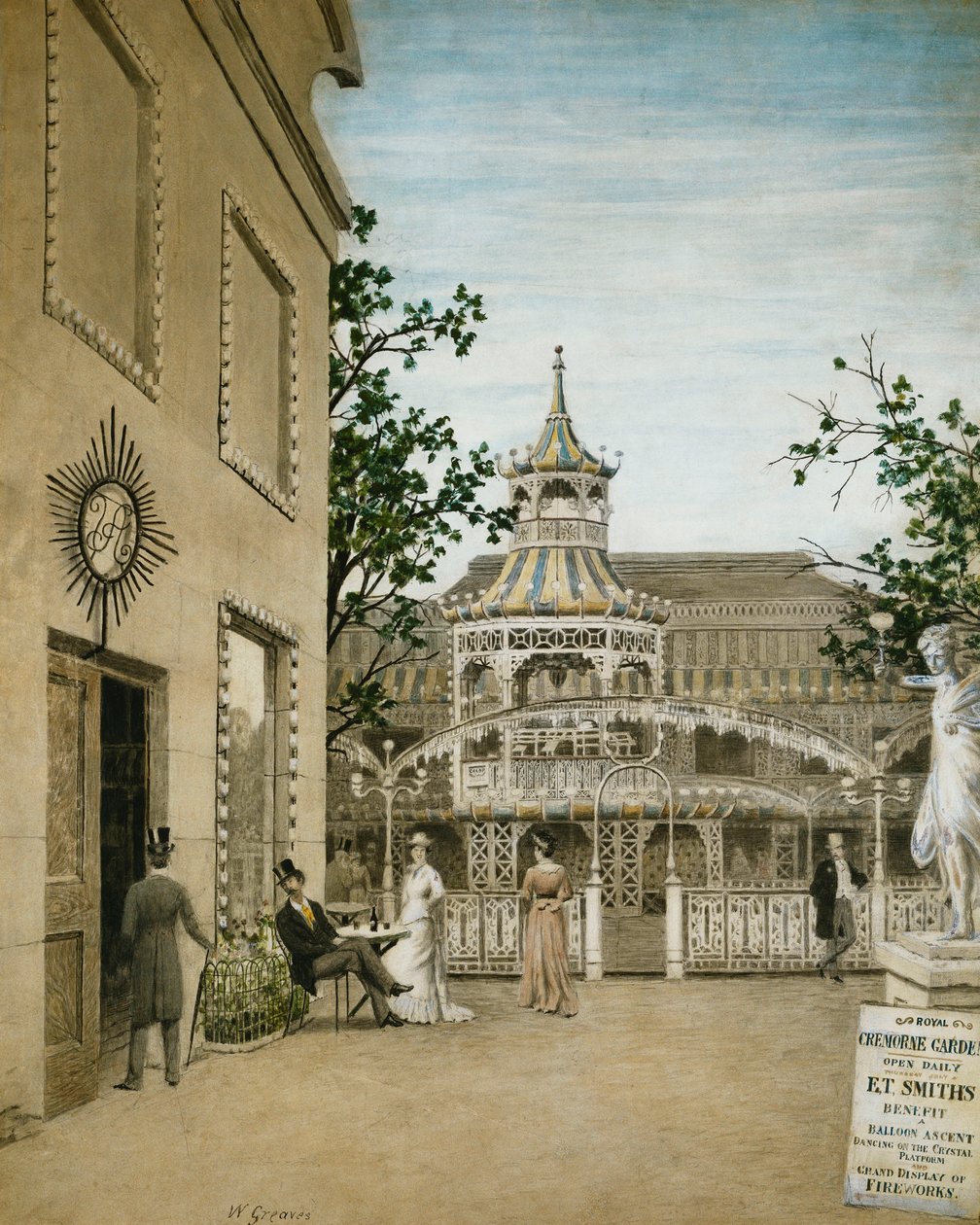James McNeill Whistler nos Jardins Cremorne, Chelsea, de Walter Greaves