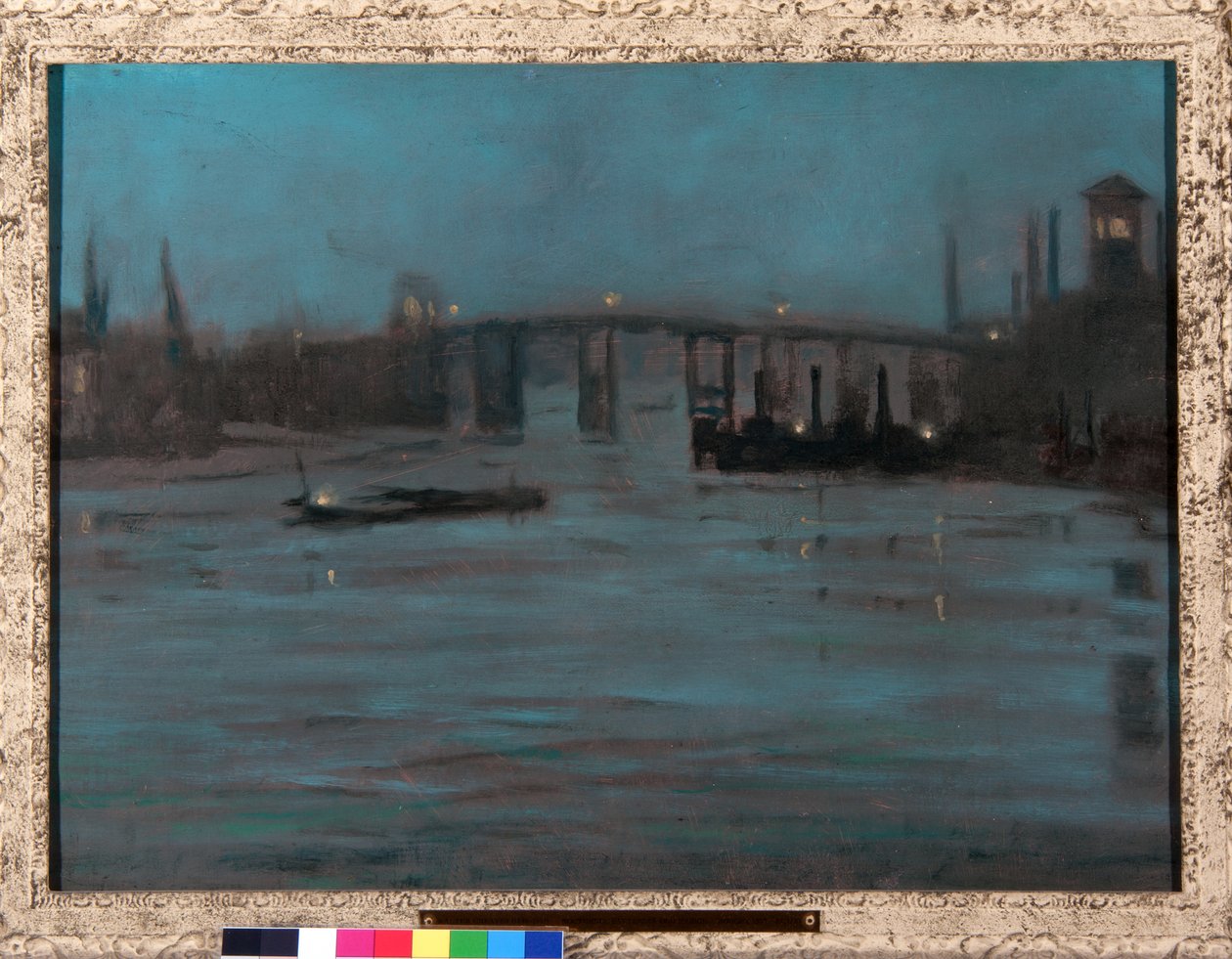 Noturno, Battersea Old Bridge, Londres (óleo sobre tela) de Walter Greaves
