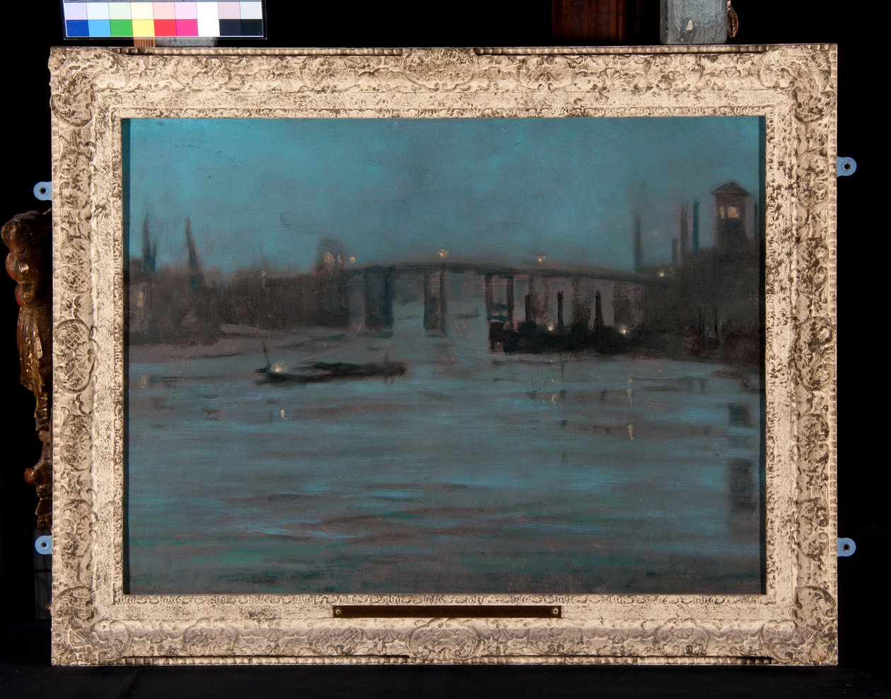 Noturno, Battersea Old Bridge, Londres (óleo sobre tela) de Walter Greaves