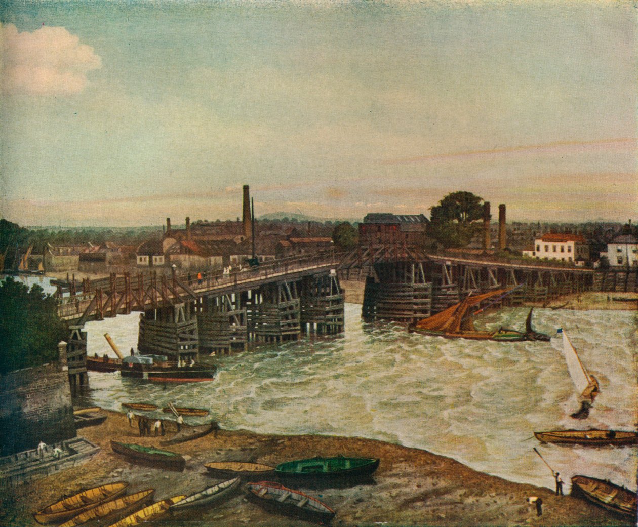 Ponte velha de Battersea, 1874 1933 de Walter Greaves