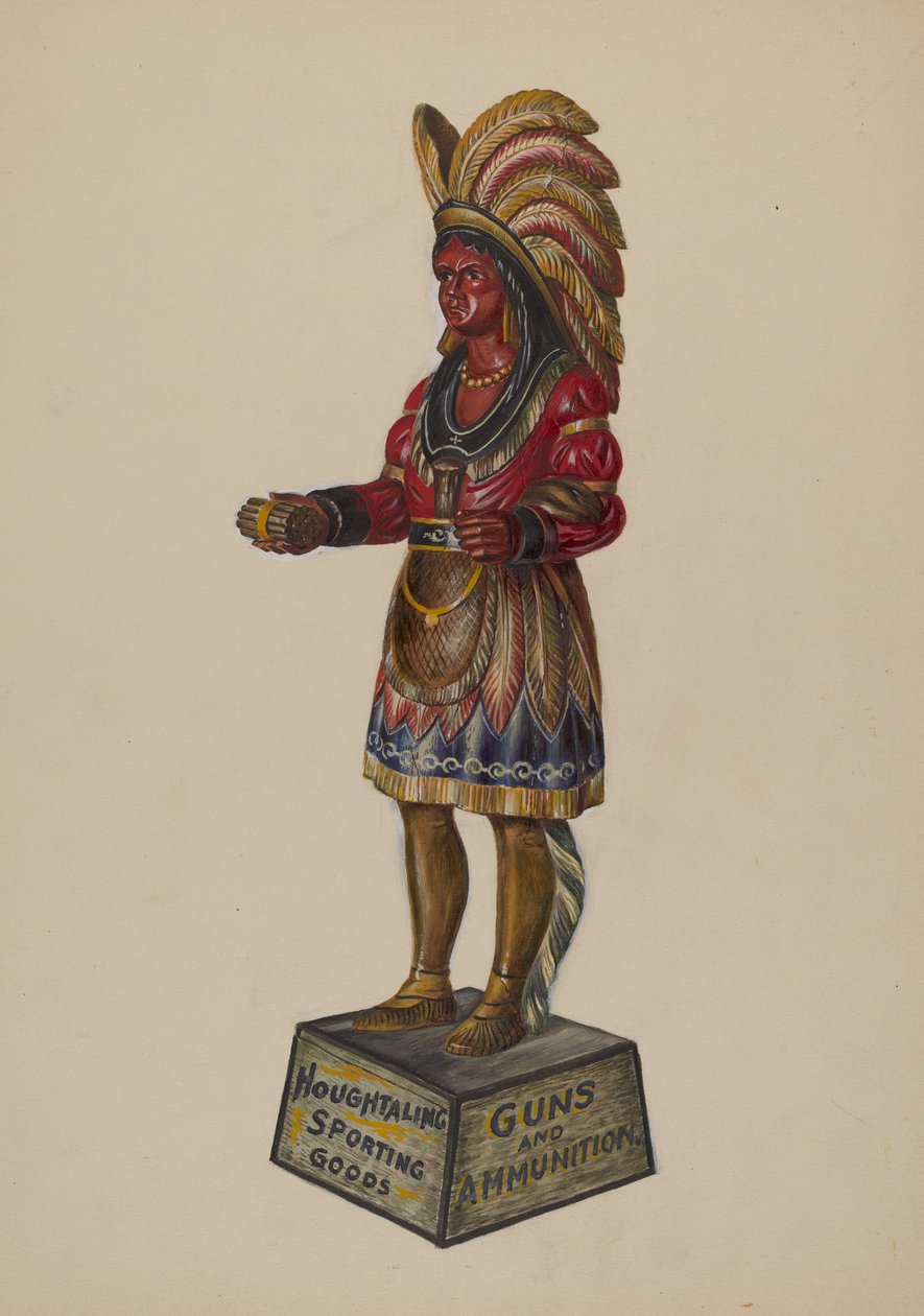 Cigar Store Indian, c. 1936. de Walter Hochstrasser