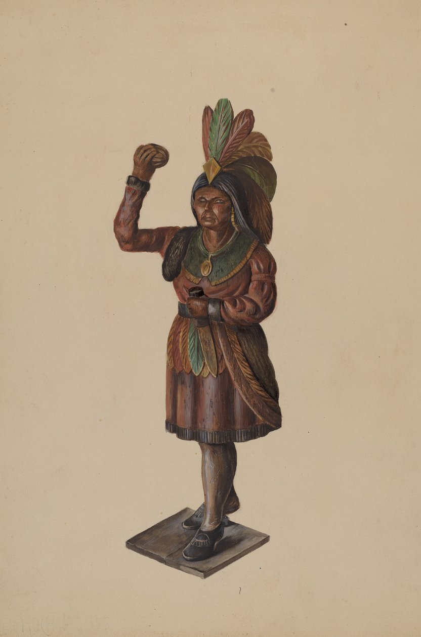 Cigar Store Indian, c. 1936. de Walter Hochstrasser