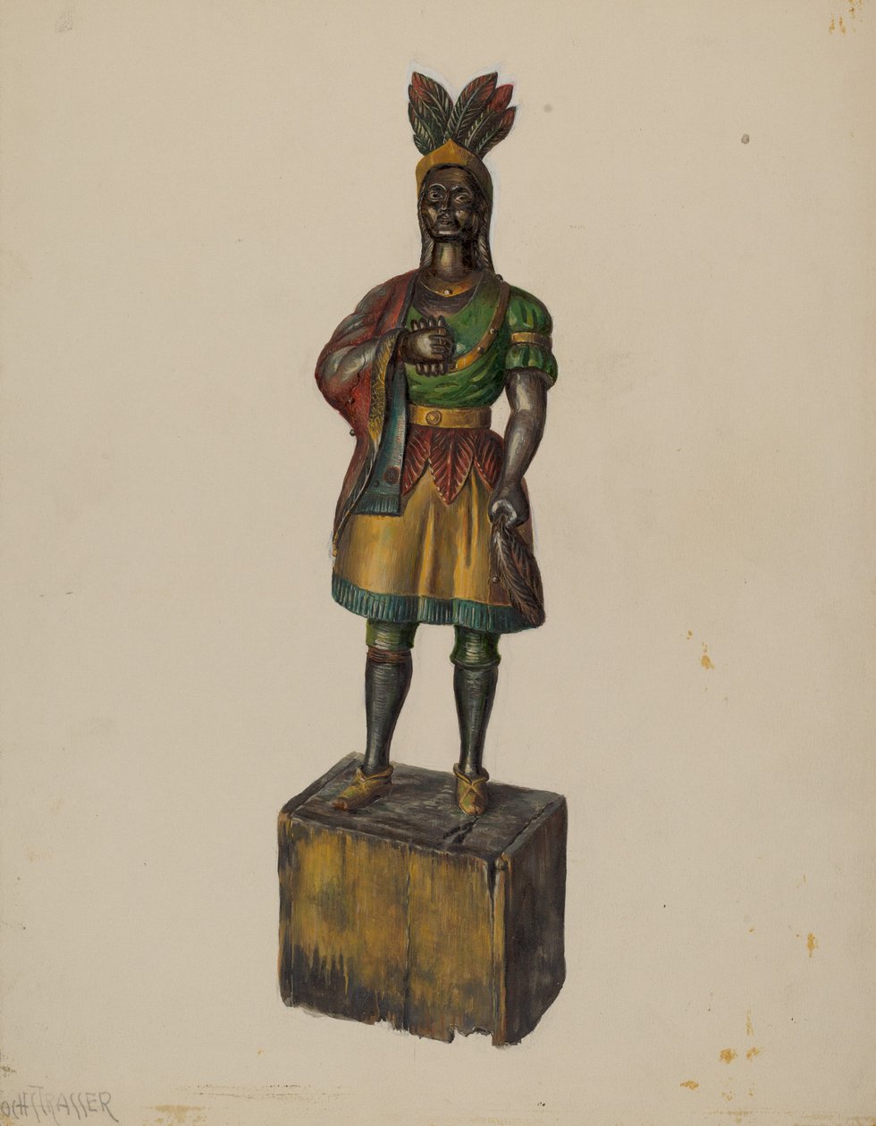 Cigar Store Indian, c. 1936. de Walter Hochstrasser