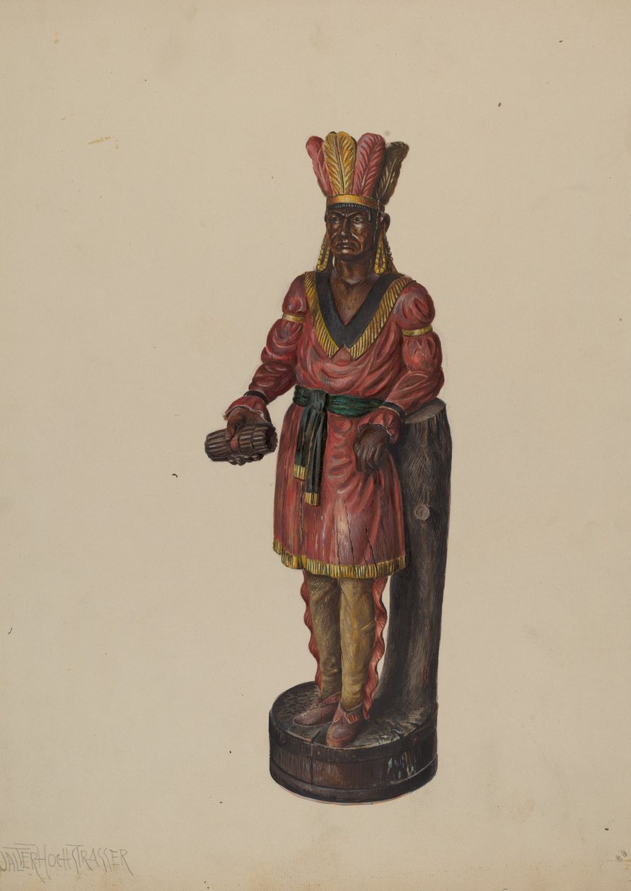 Cigar Store Indian, c. 1936. de Walter Hochstrasser