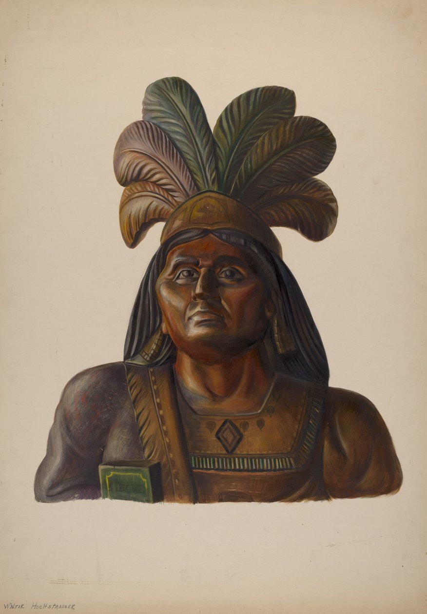 Cigar Store Indian, c. 1937. de Walter Hochstrasser