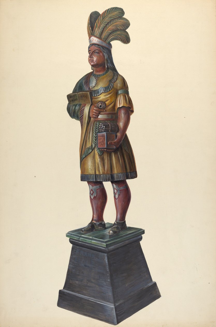 Cigar Store Indian, c. 1937. de Walter Hochstrasser