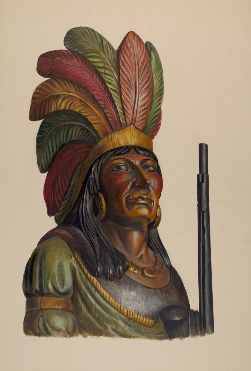Cigar Store Indian, c. 1937. de Walter Hochstrasser