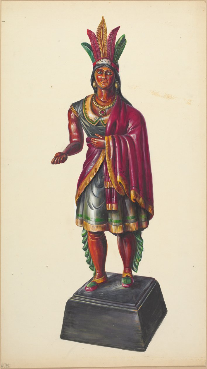 Cigar Store Indian, c. 1937. de Walter Hochstrasser