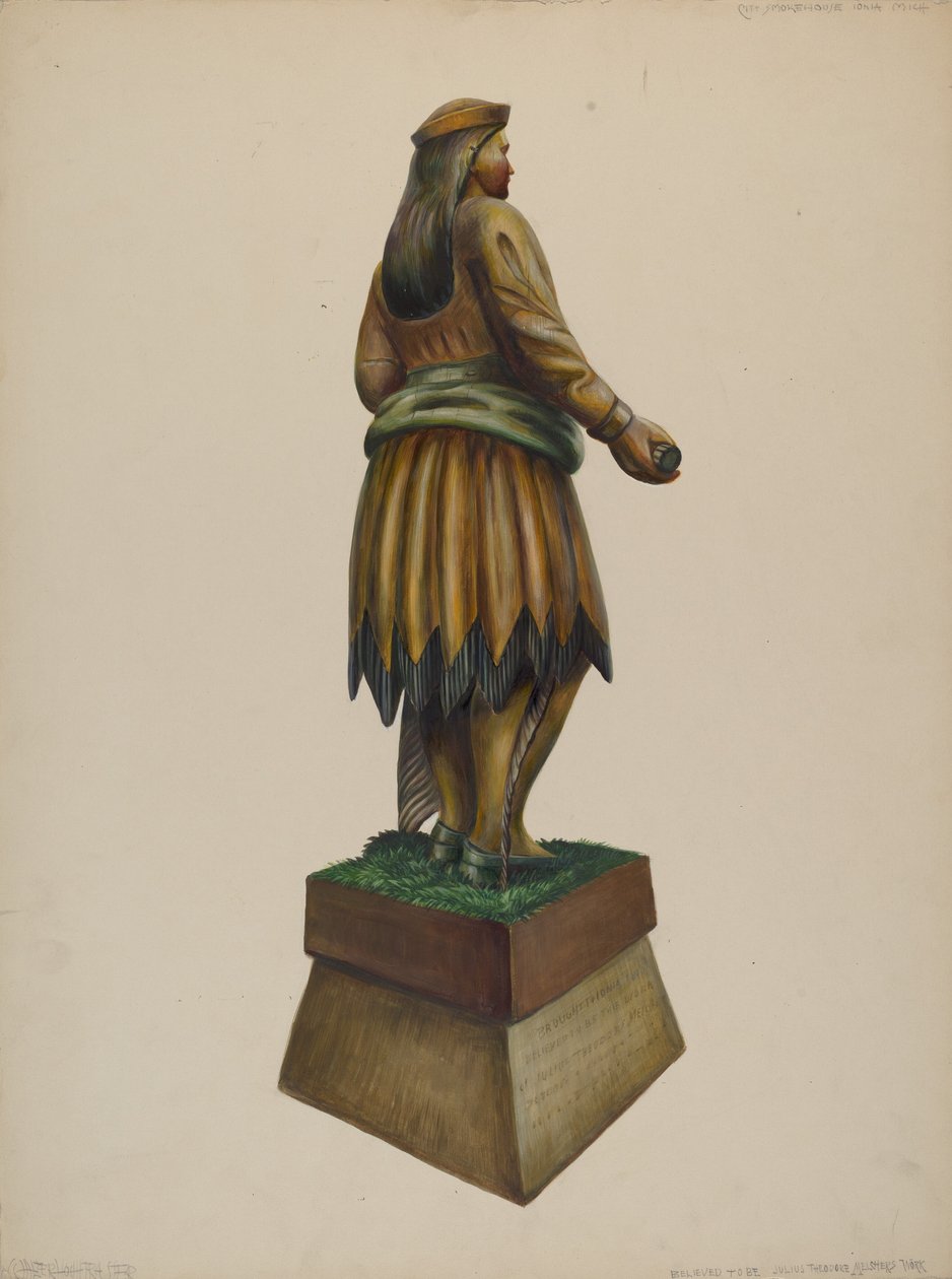 Cigar Store Indian, c. 1937. de Walter Hochstrasser