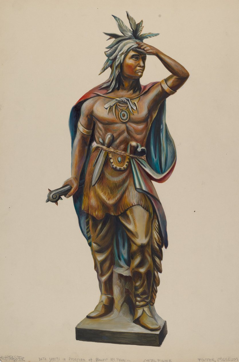 Cigar Store Indian, c. 1938. de Walter Hochstrasser