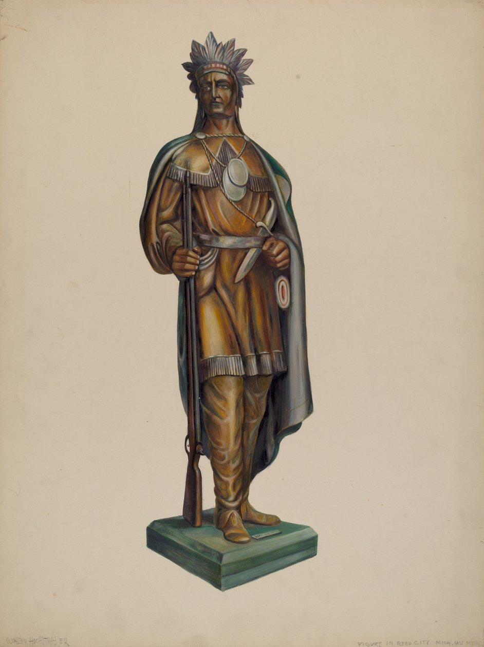 Cigar Store Indian, c. 1938. de Walter Hochstrasser