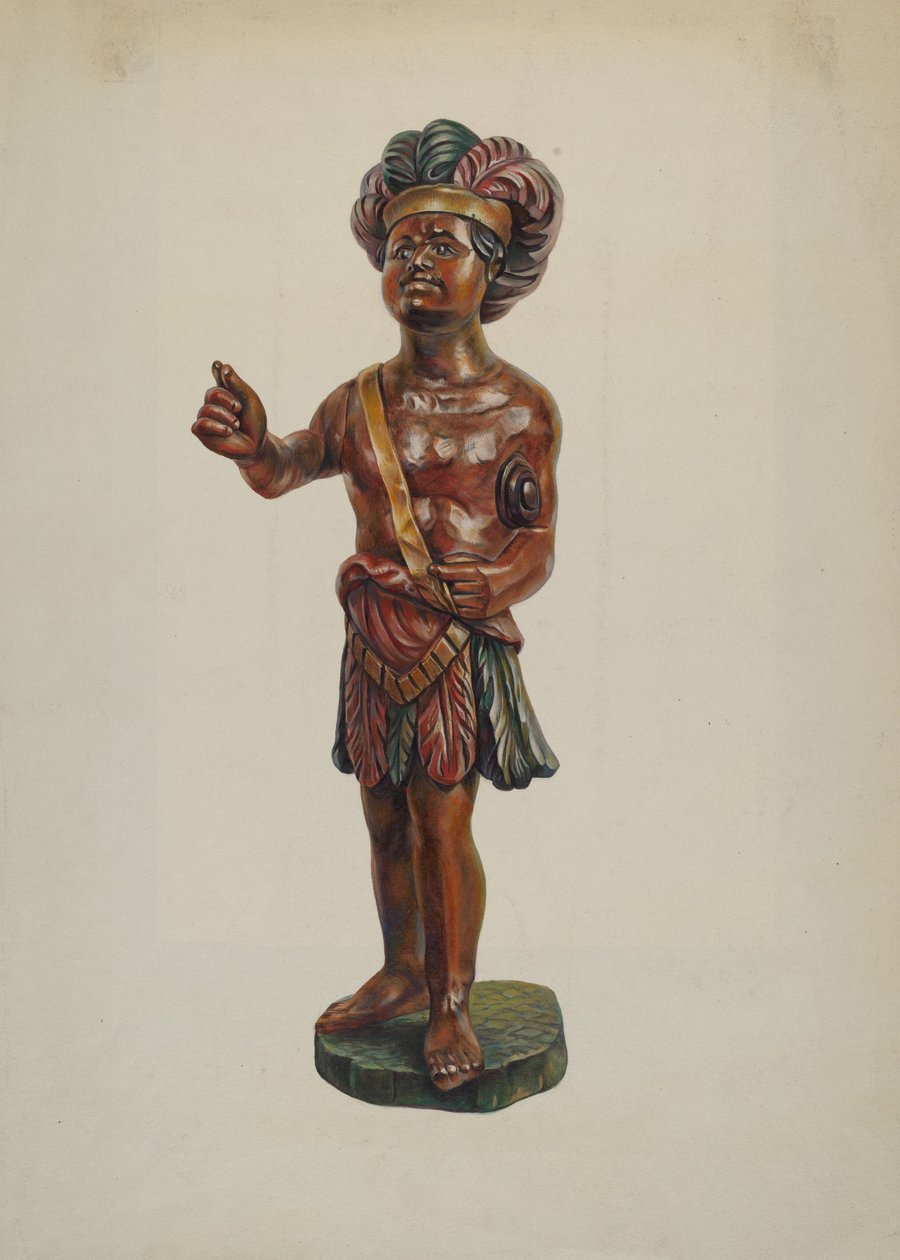 Cigar Store Indian, c. 1940. de Walter Hochstrasser