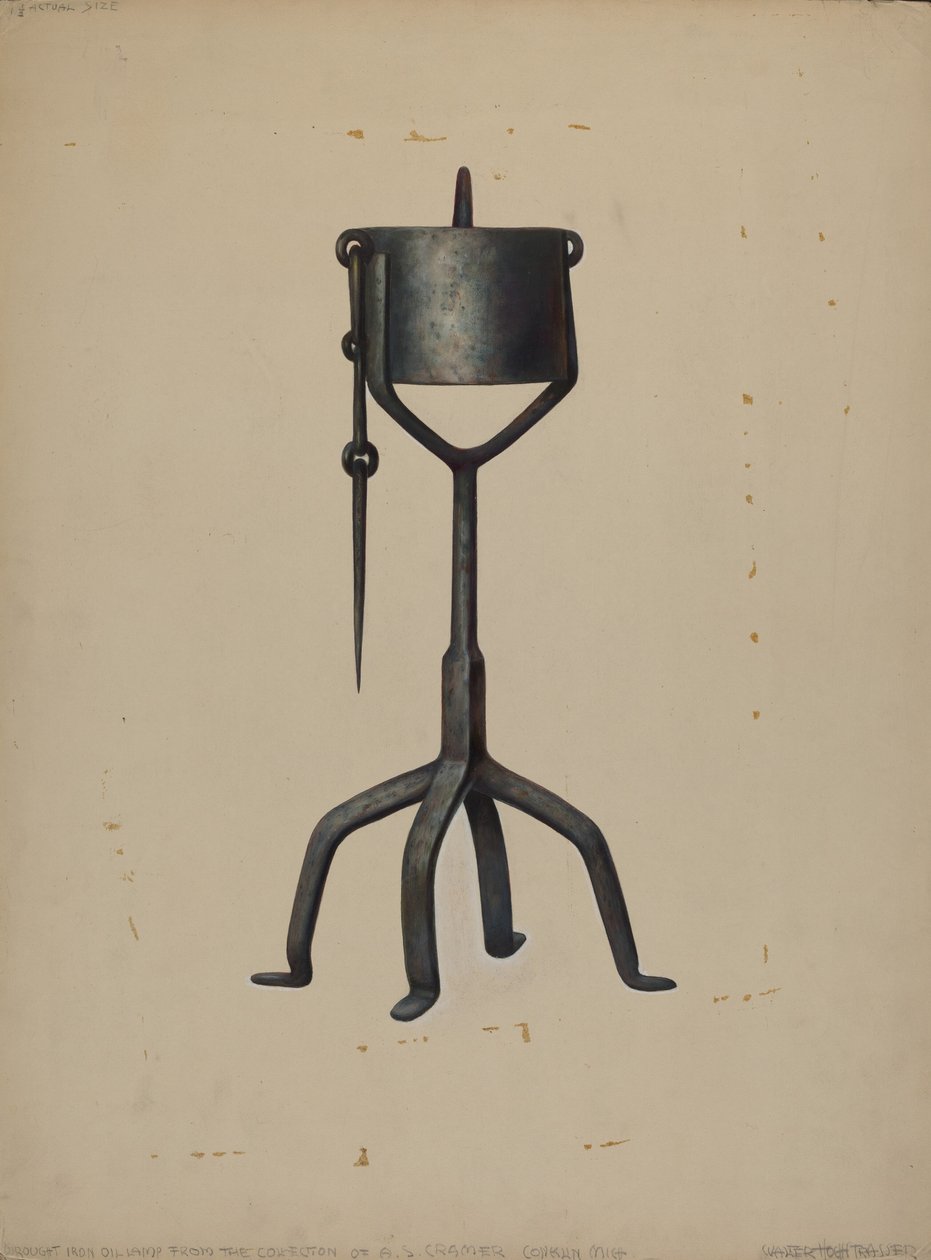 Lâmpada de óleo, c. 1938. de Walter Hochstrasser