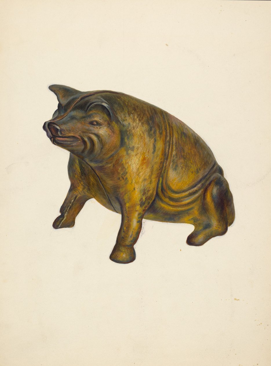 Banco de brinquedos: Pig, c. 1939. de Walter Hochstrasser