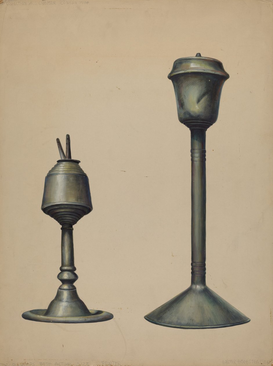 Duas Lâmpadas de Óleo, c. 1938. de Walter Hochstrasser