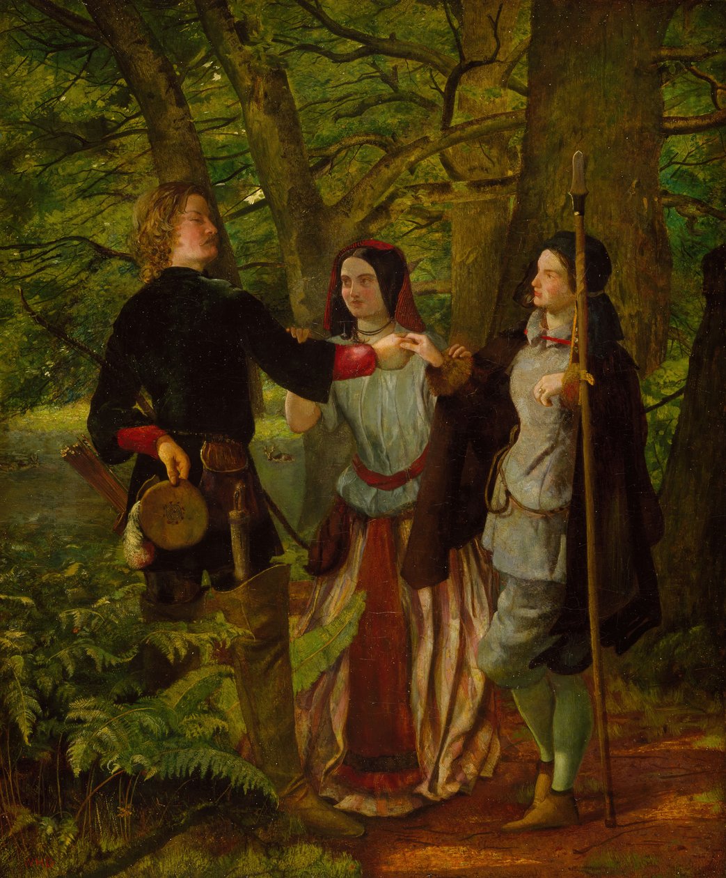Como você gosta - Ato IV Cena I - Rosalind Tutoria Orlandona Cerimônia..., 1850 de Walter Howell Deverell