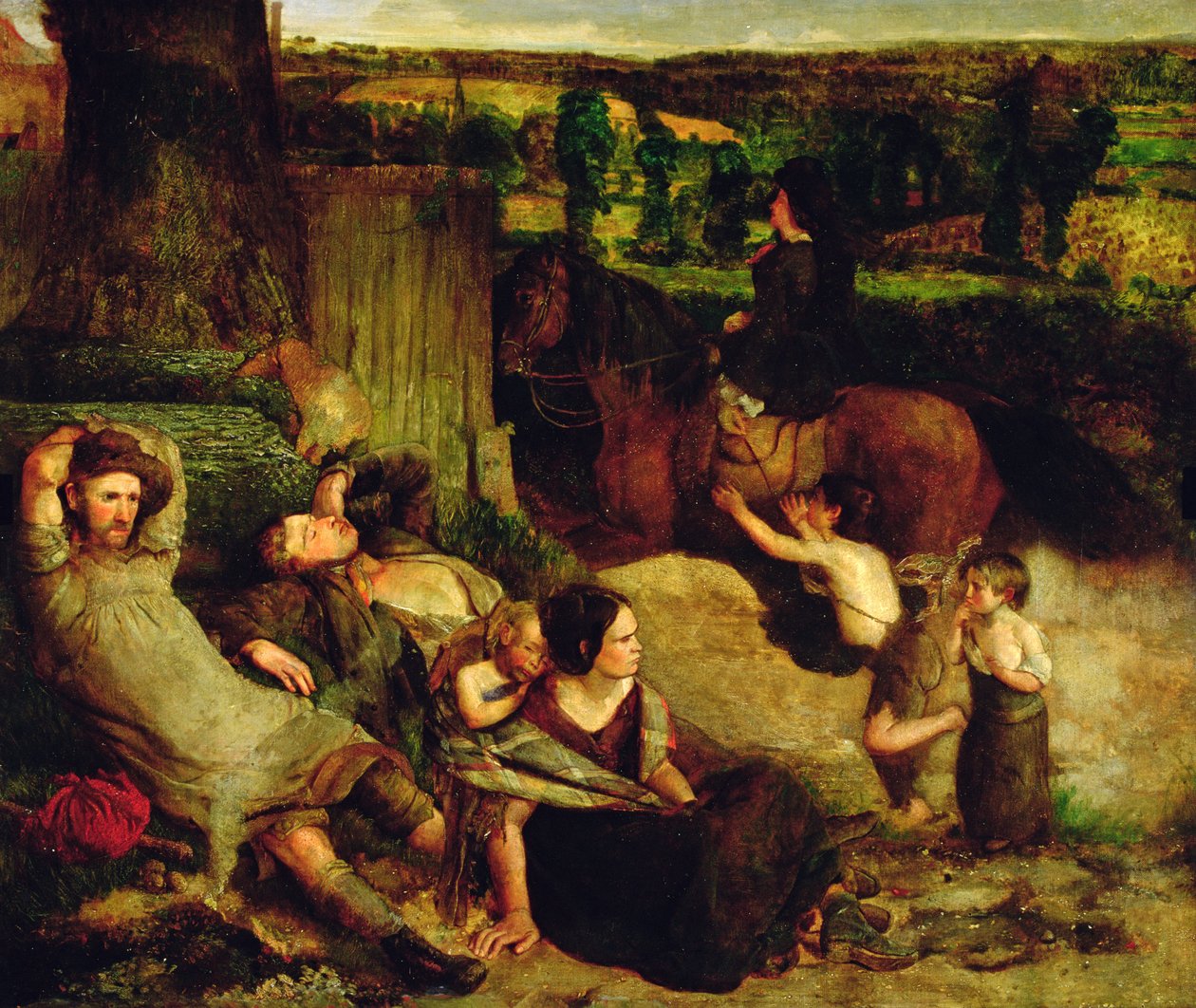 Os vagabundos irlandeses, c.1853-54 de Walter Howell Deverell