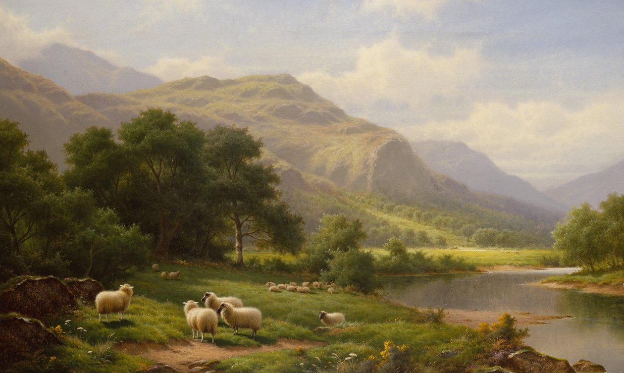 O Vale Lledr, North Wales (óleo sobre tela) de Walter J. Watson