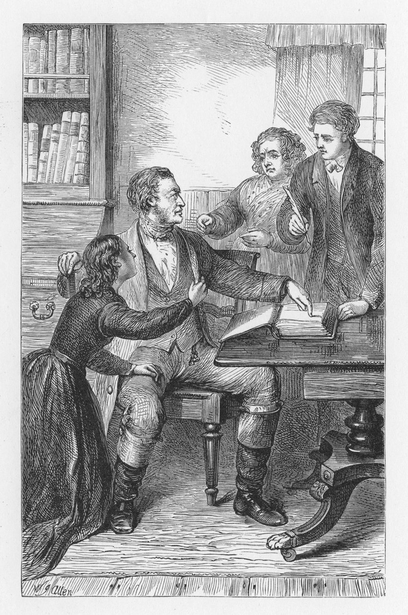 Cena de The Mill on the Floss, de George Eliot, c1880 de Walter James Allen
