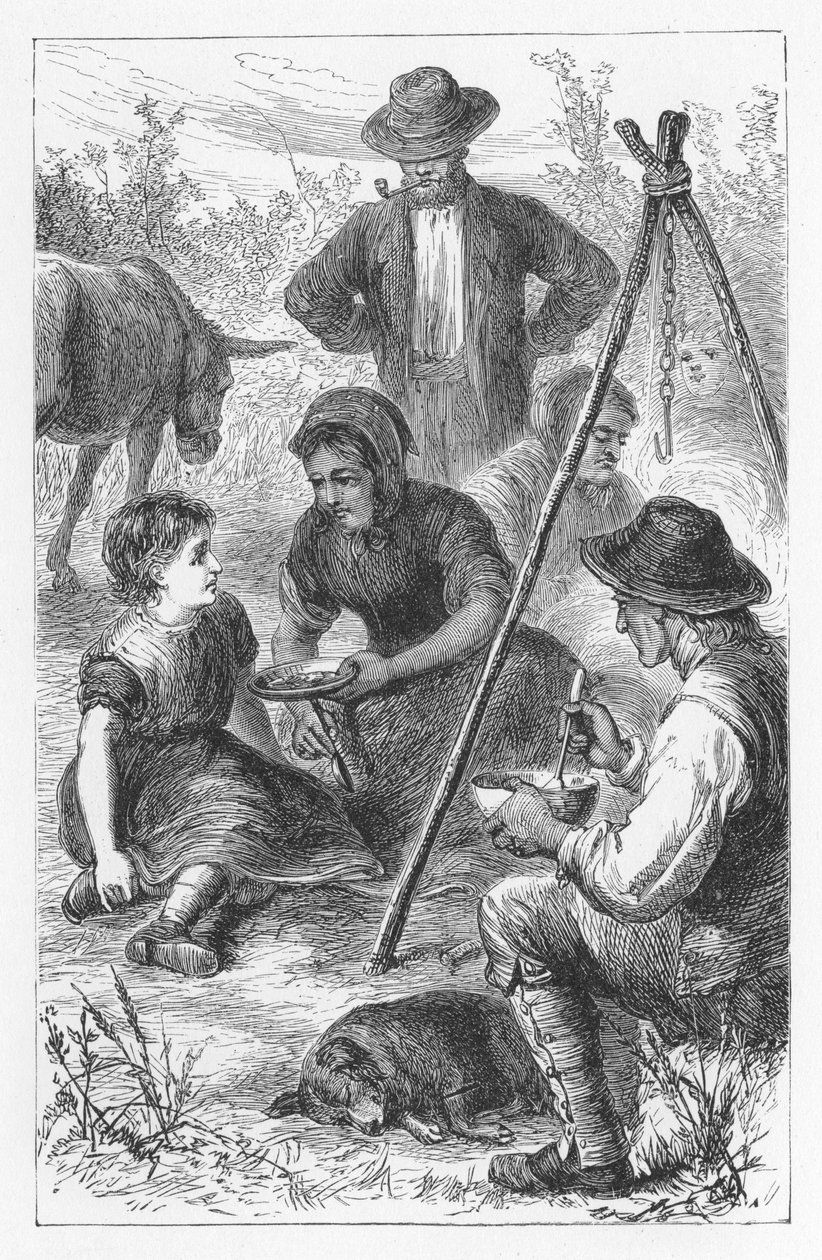 Cena de The Mill on the Floss, de George Eliot, c1880 de Walter James Allen