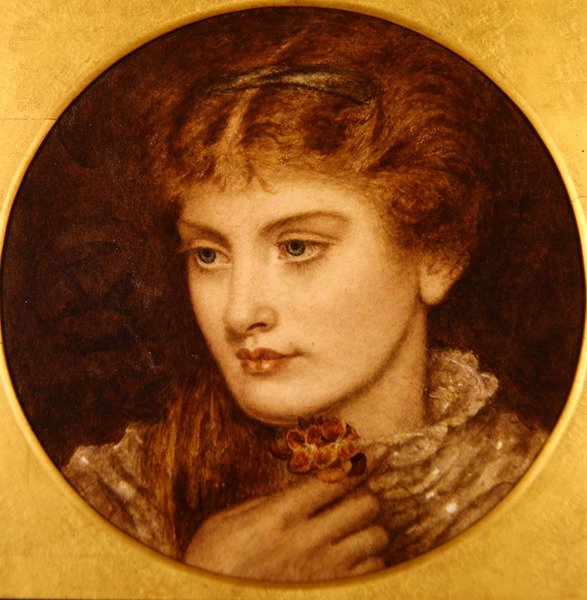 Retrato de Emily Knewstub (aguarela sobre papel) de Walter John Knewstub
