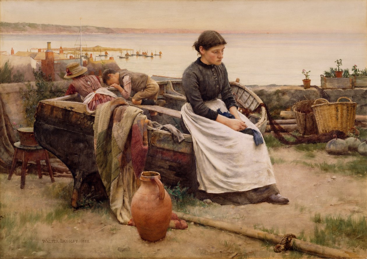 "Mas, oh, pelo toque de uma mão desaparecida", 1888 de Walter Langley