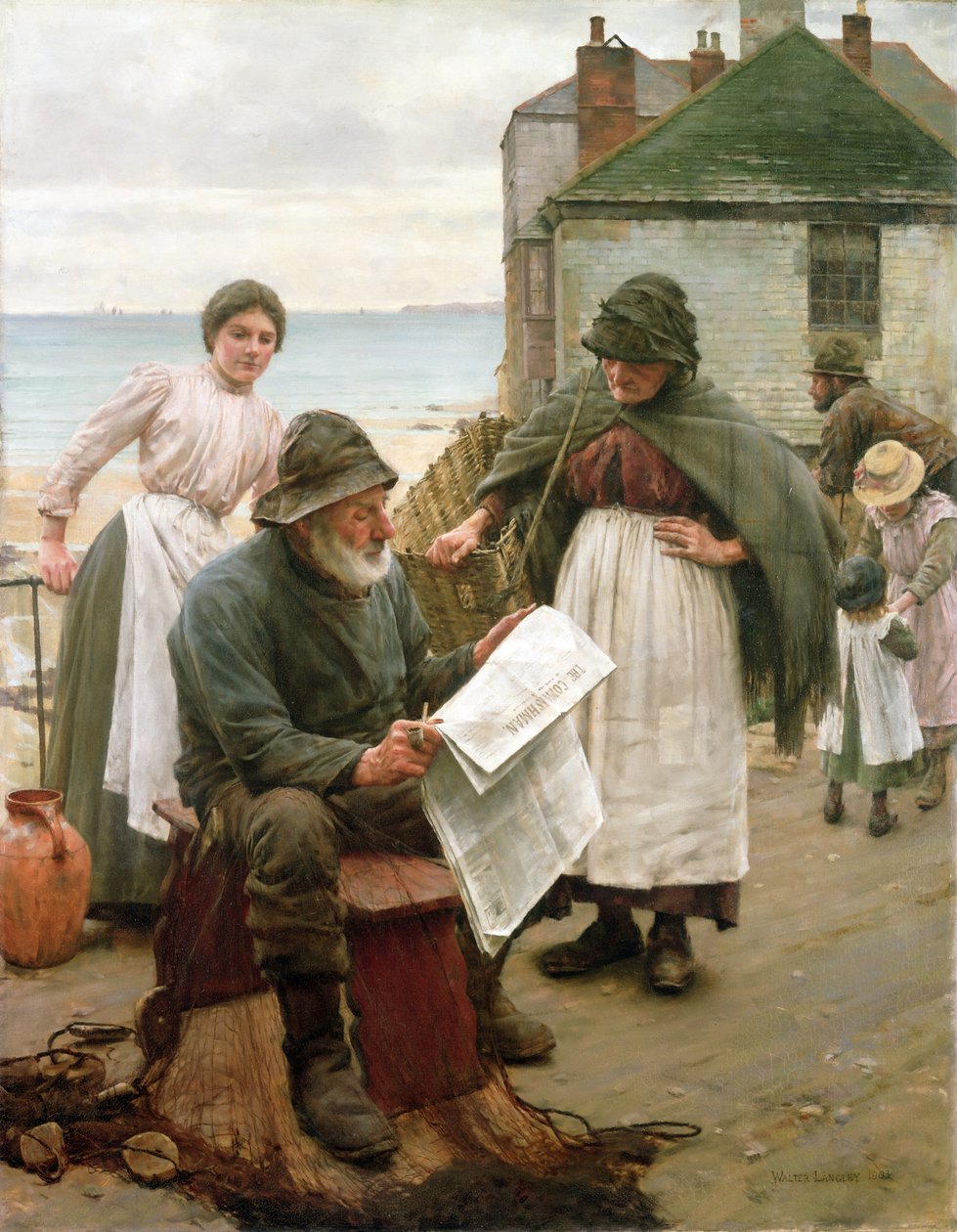 Quando os barcos estão fora, 1903 de Walter Langley