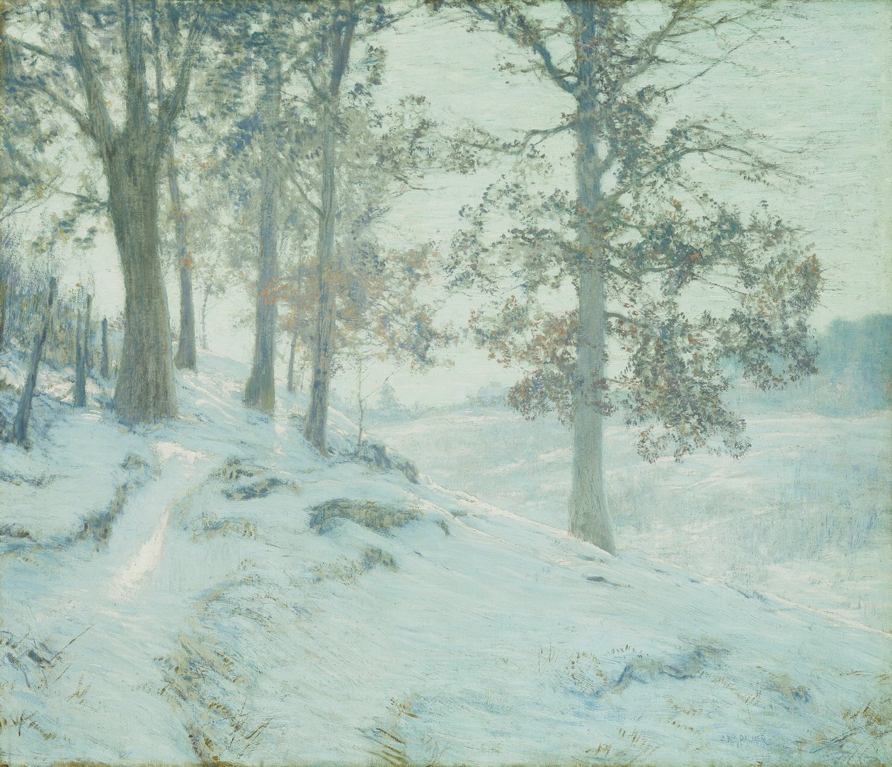 Folhas de carvalho remanescentes de Walter Launt Palmer