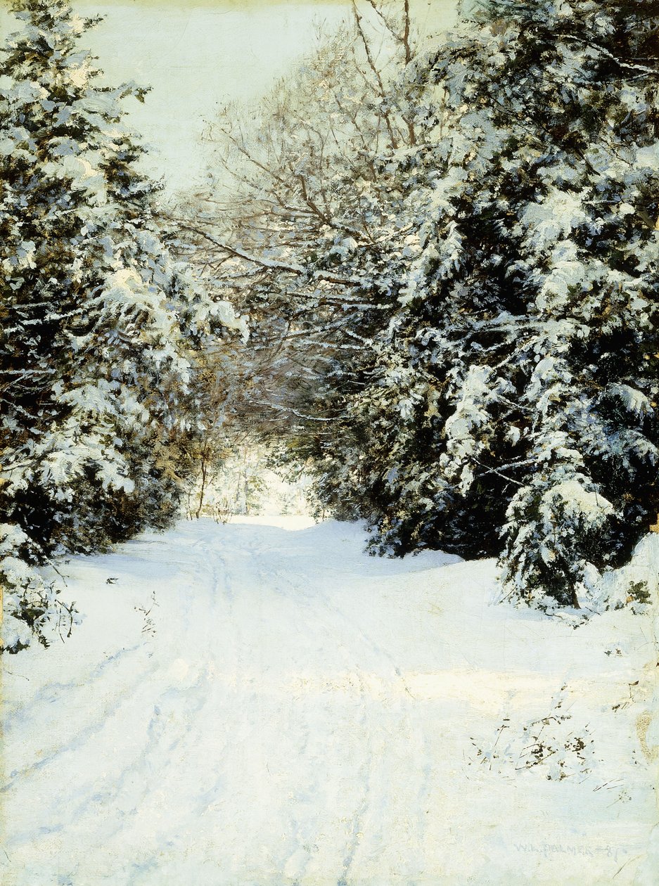 Árvores carregadas de neve de Walter Launt Palmer