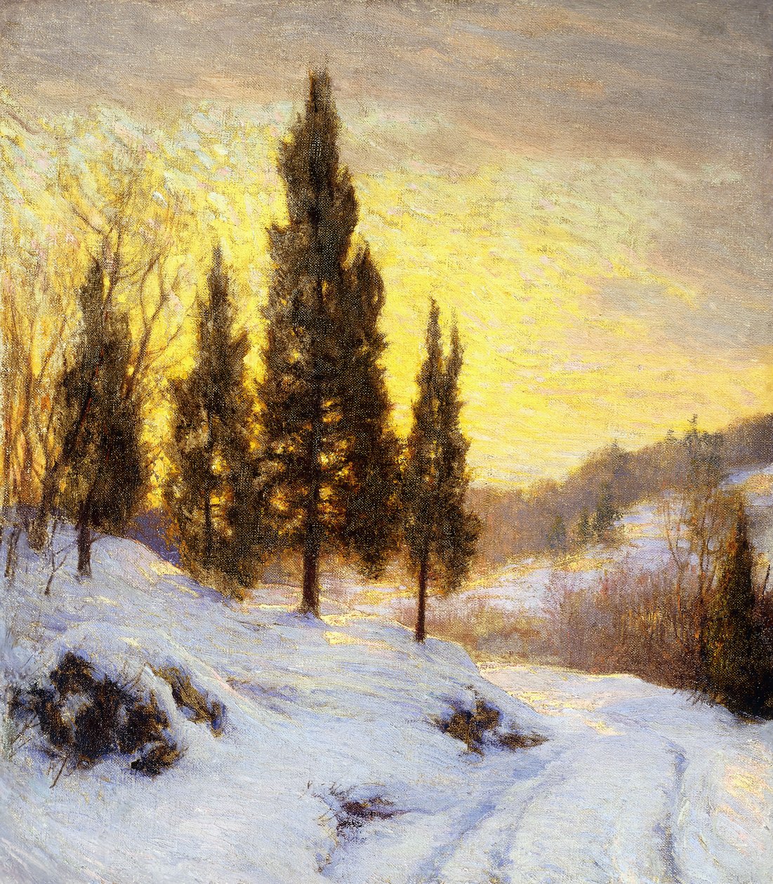 Pôr do sol de inverno de Walter Launt Palmer