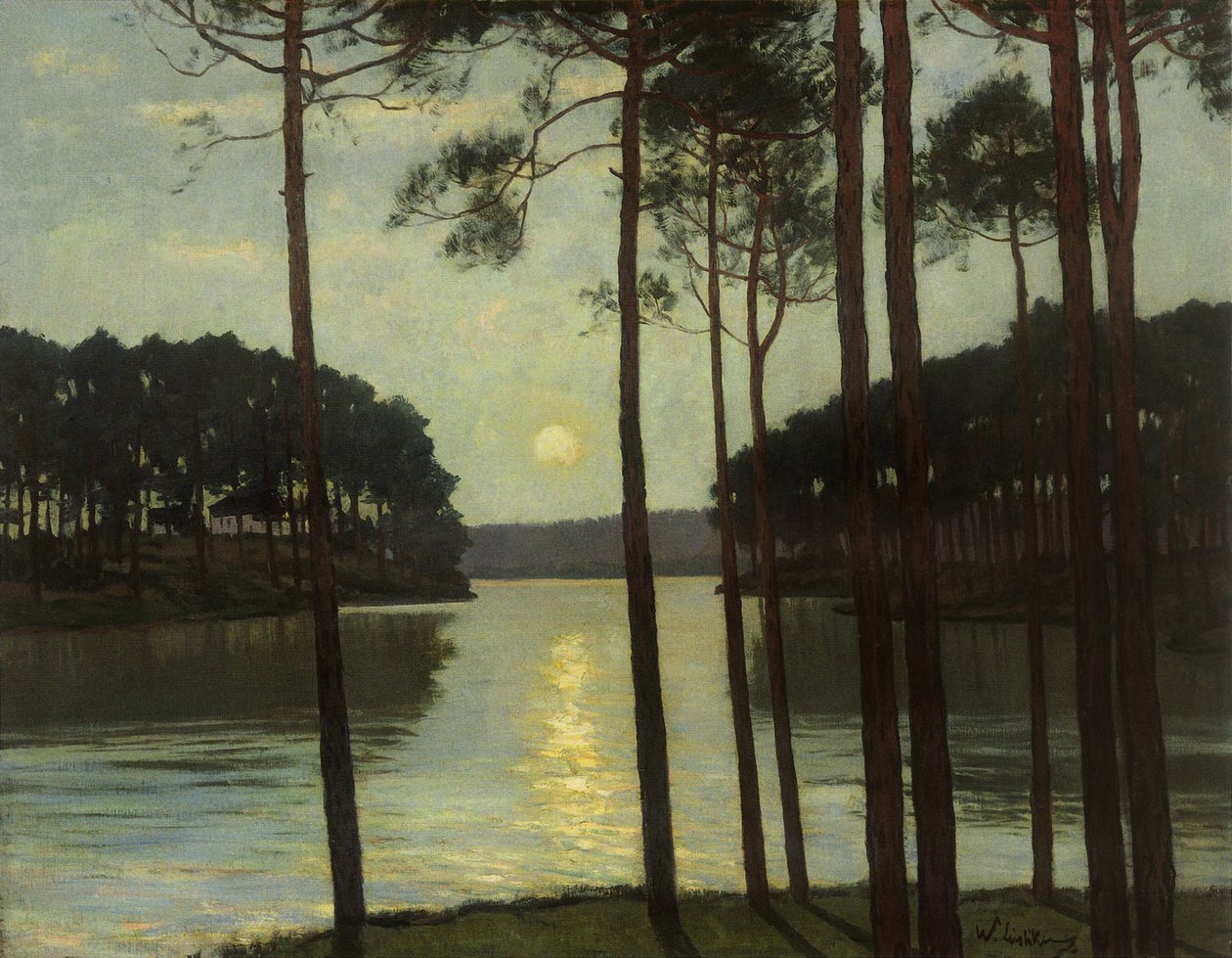 Atmosfera nocturna em Schlachtensee de Walter Leistikow
