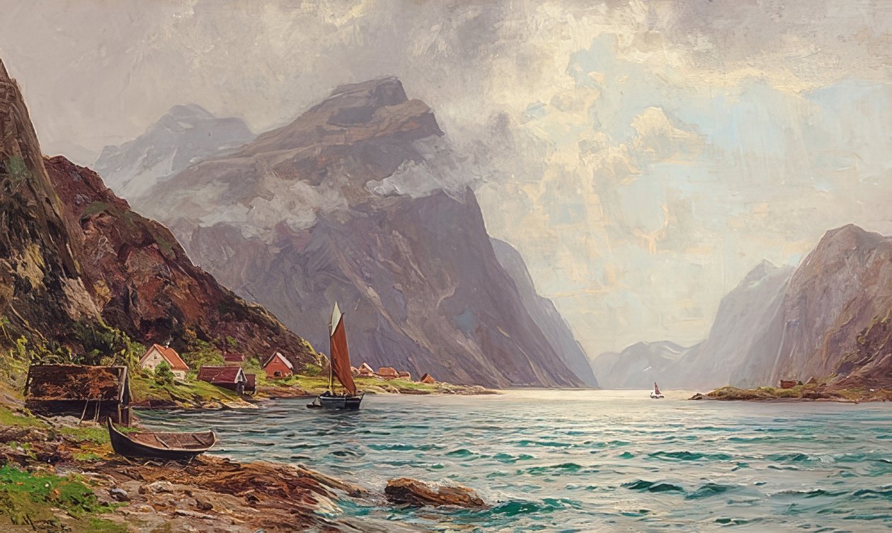 Fjordlandschaft de Walter Moras