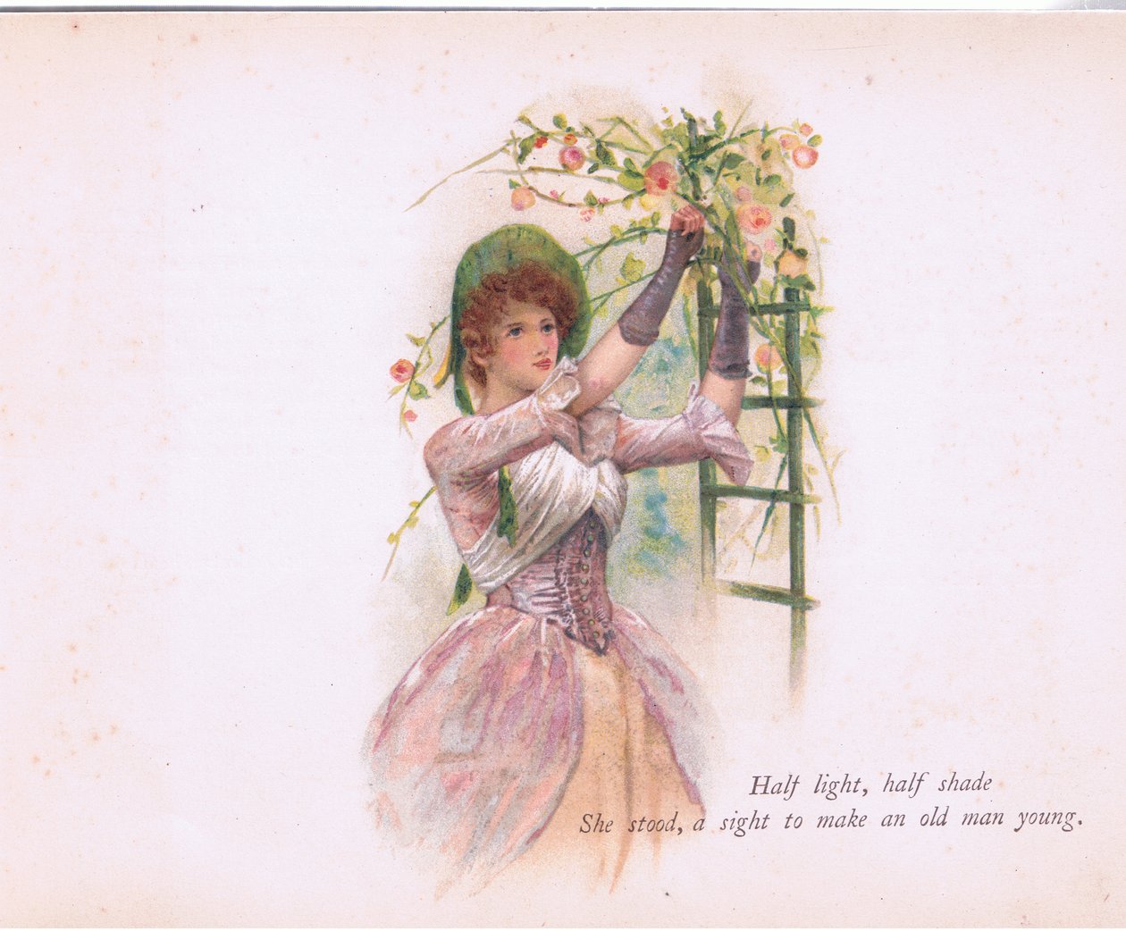 Metade luz, metade sombra, ilustração da Tennyson Pictures publicada por E P Dutton & Co, c.1900 (cor litho) de Walter Paget