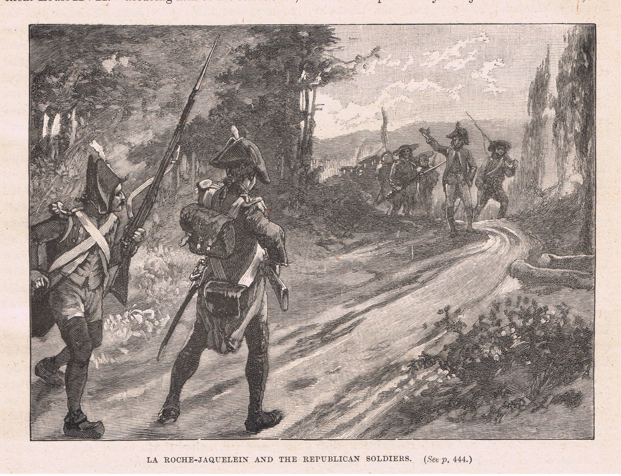La Roche Jaquelein e os soldados republicanos AD 1795 de Walter Paget