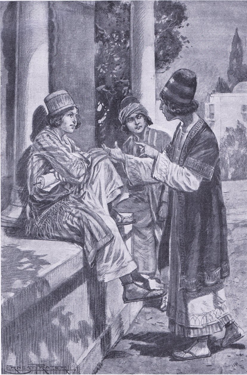O juramento de três camaradas, ilustração da My Magazine de Walter Paget