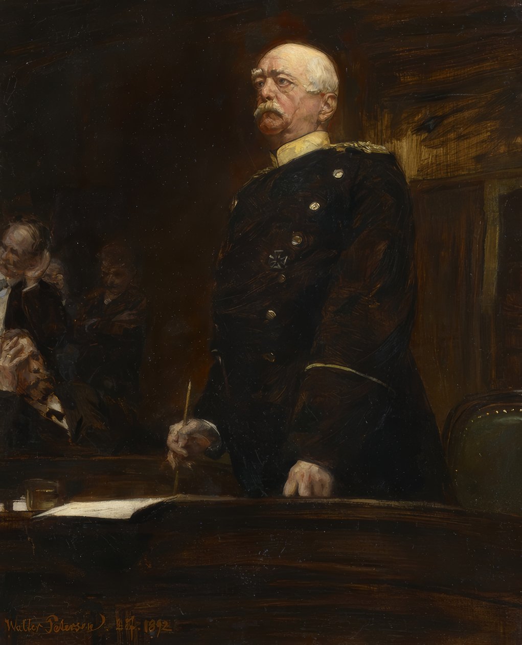 Retrato do Príncipe Bismarck no Reichstag de Walter Petersen