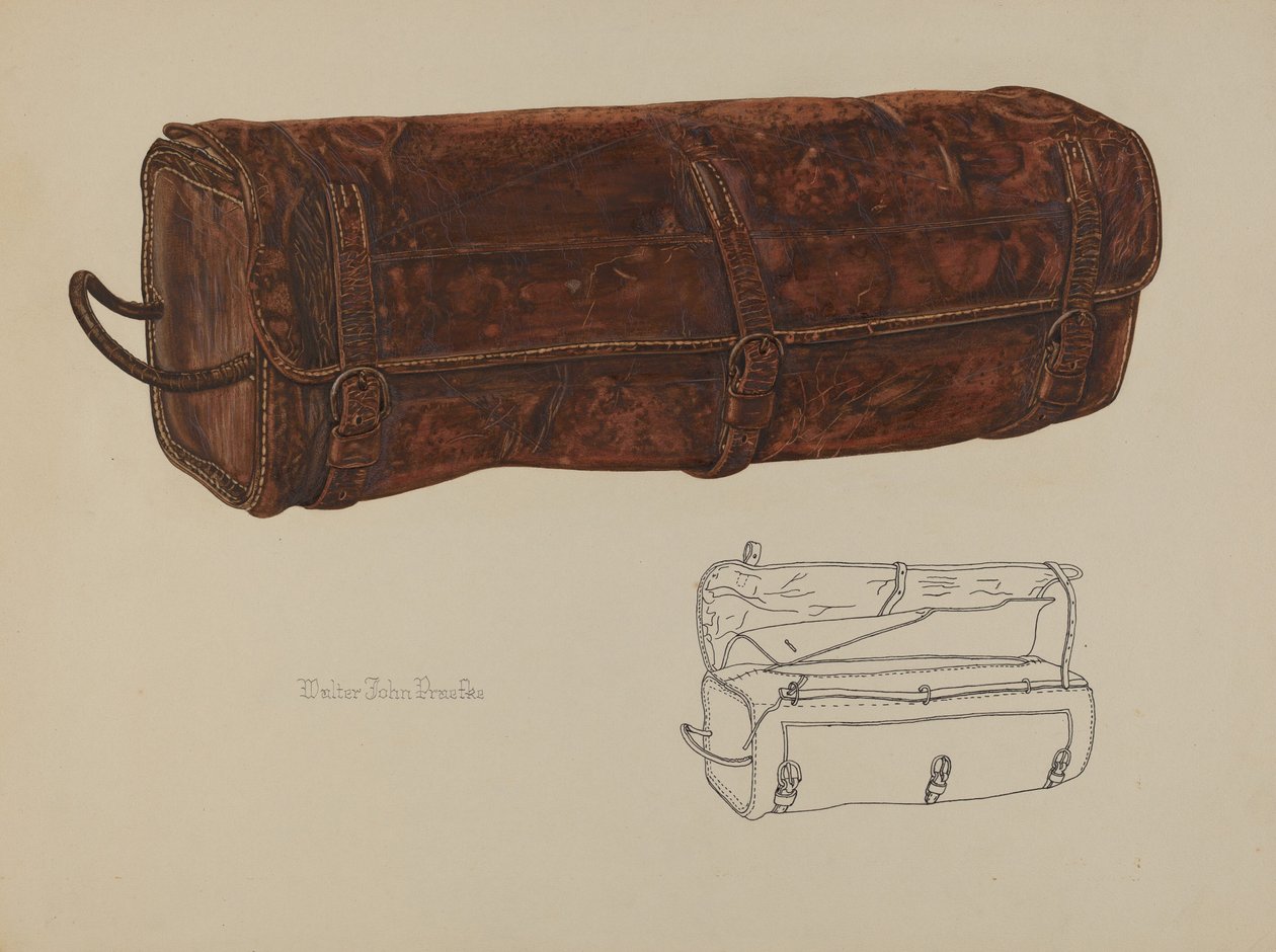 Saco de Correio em Couro, c. 1938. de Walter Praefke