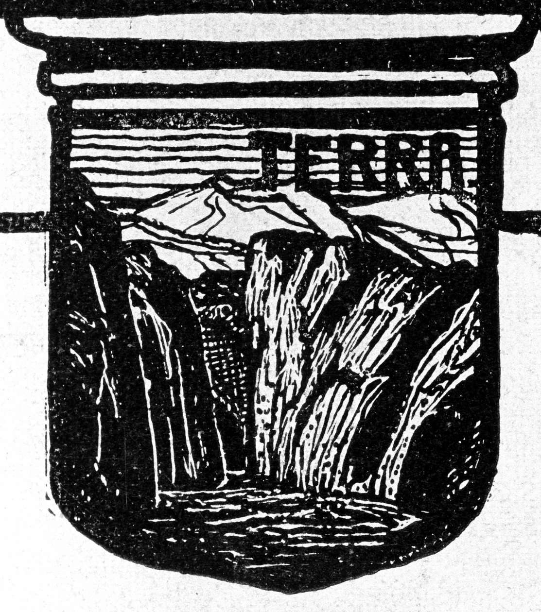 Os Quatro Elementos. A Terra. Xilogravura de Walther PTTner de Walter Puttner