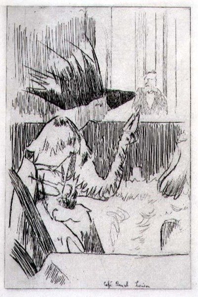 Cafe Royal em Londres (gravura) de Walter Richard Sickert