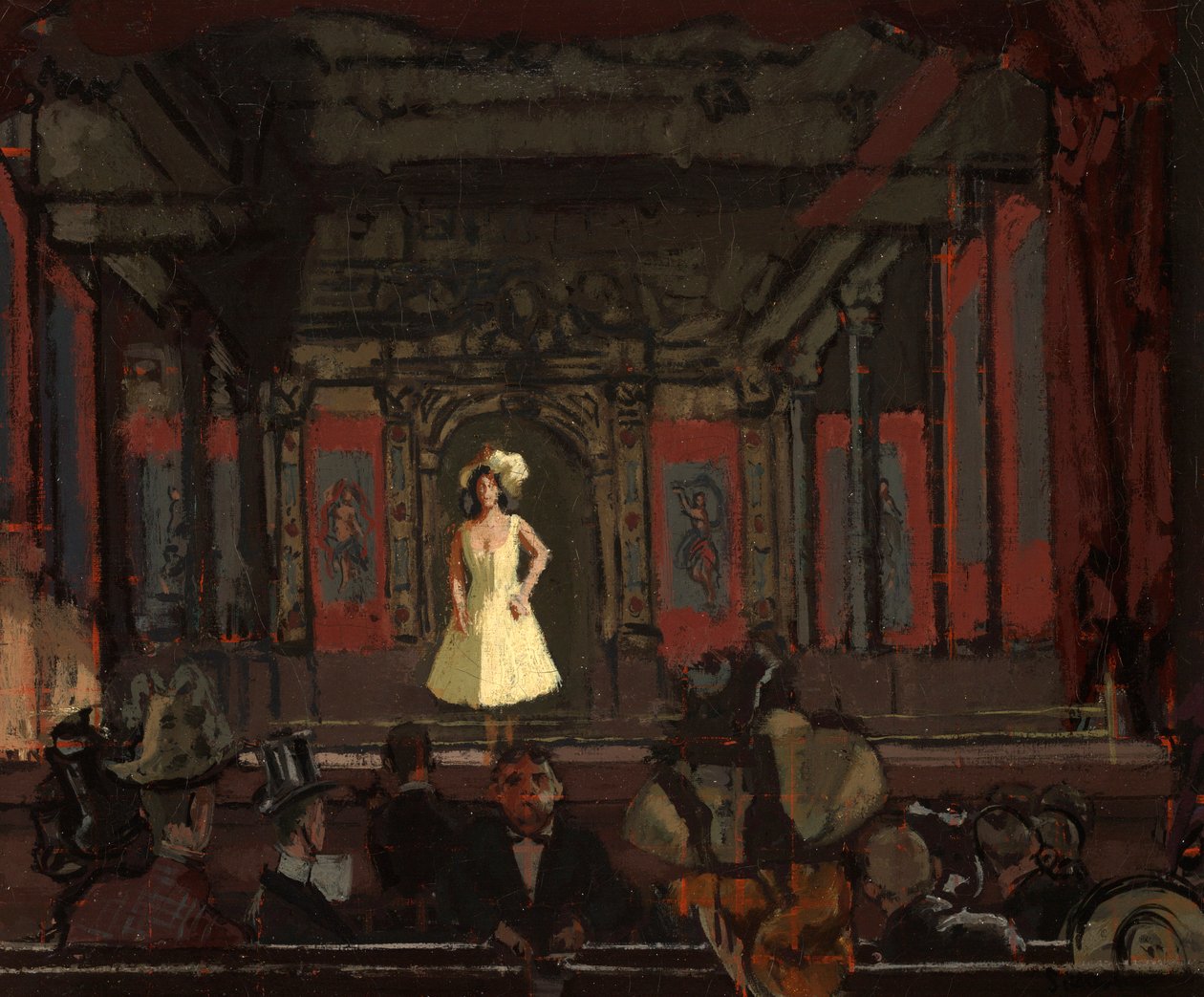 Hungerford Palace of Varieties de Gatti. Segunda volta de Katie Lawrence c.1888 de Walter Richard Sickert