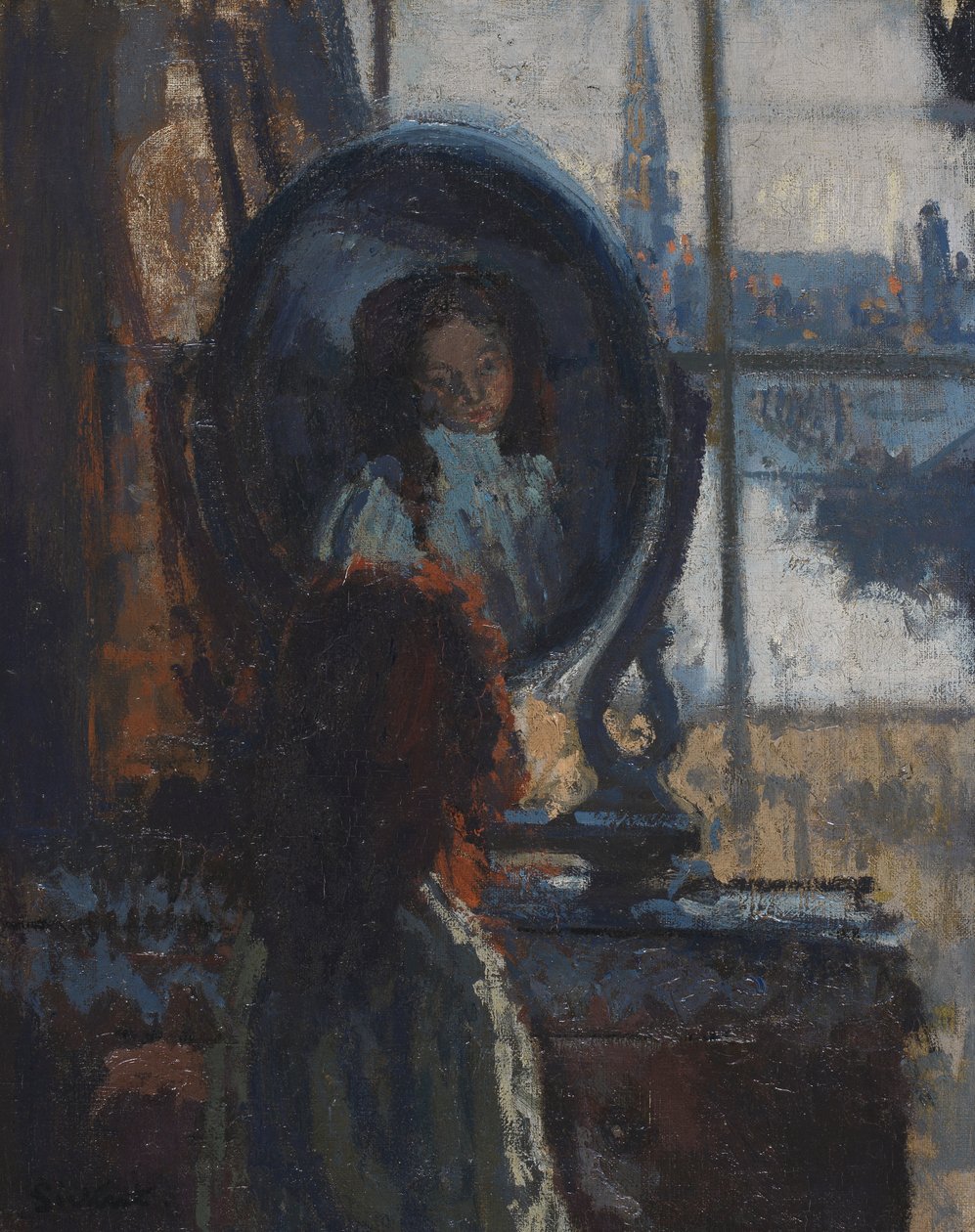 Garota em um espelho, pequena Rachel de Walter Richard Sickert